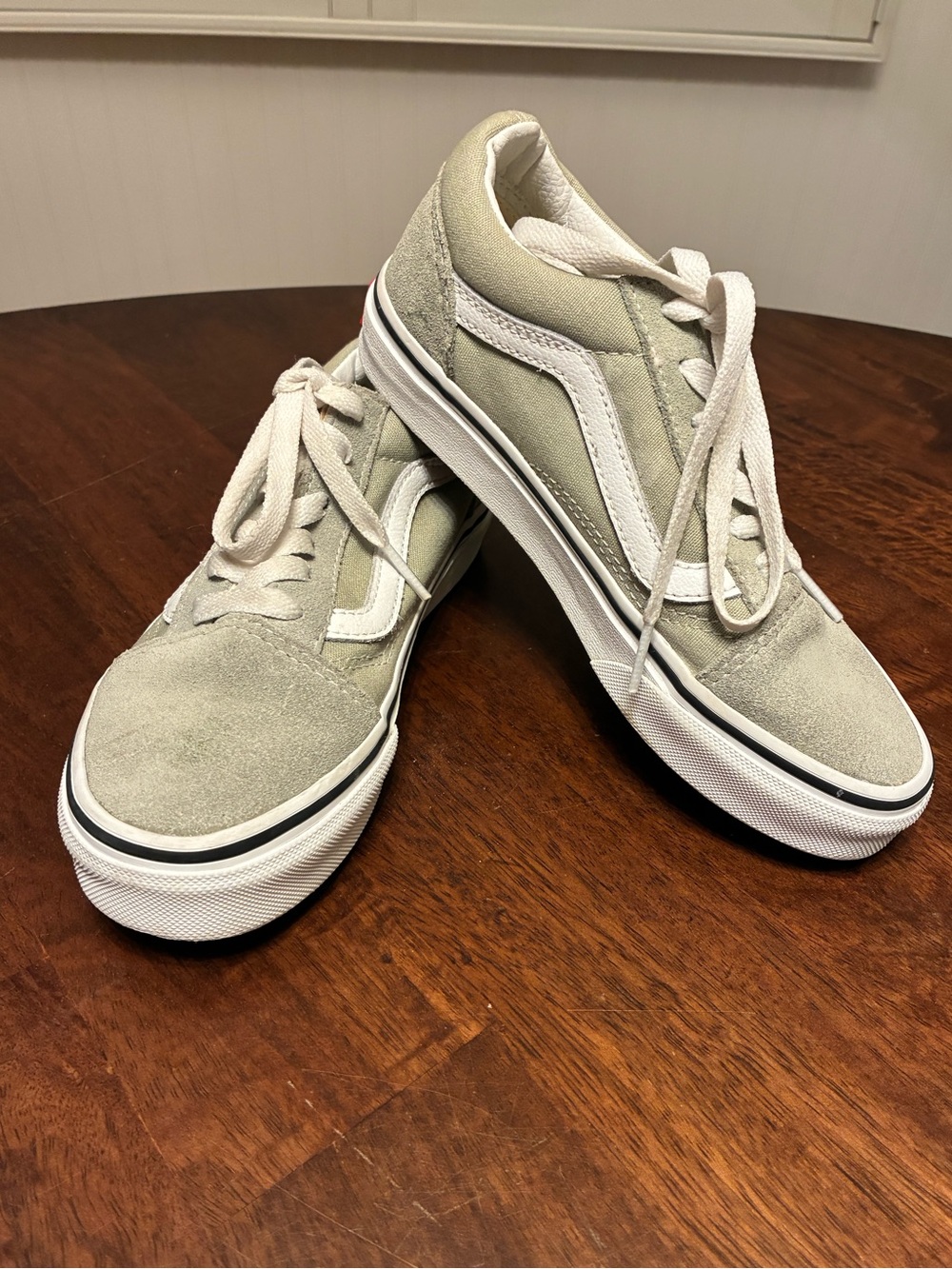 Kids Vans Old Skool Desert Sage White Skate Little Kids Size 2